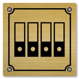 Archiv, 100x100mm, zlatá, Kansas